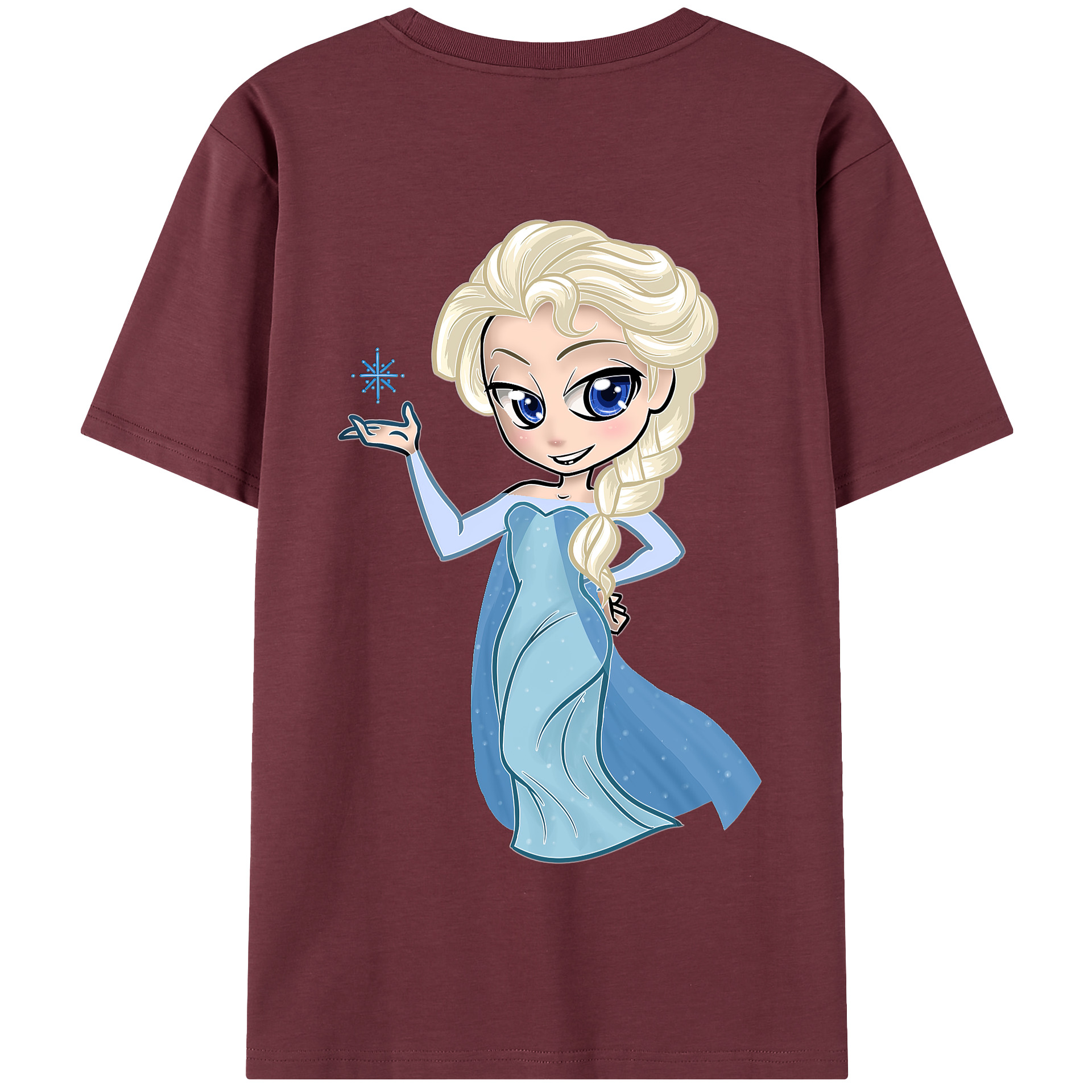 （画像用） アナと雪の女王 アンナ エルサ Frozen Anna Elsa 綿100％半袖Tシャツ（背面プリント）